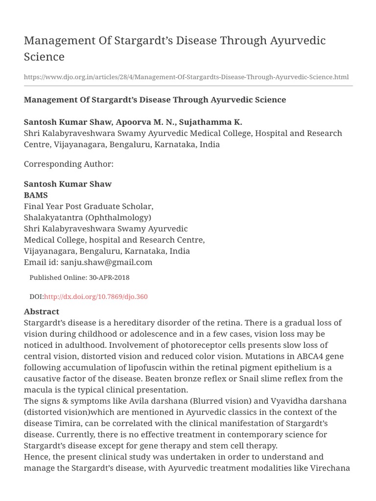 Stargardt’S Disease Description ARAU — free download