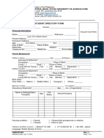 ADM-FR-003 Student Directory Form (To Be Accomplished by Qualified App)