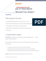 ASM Module 3: How Much Inventory Should You Order?: This Lesson Covers