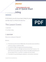 ASM Module 3: Quick Start Product Listing: This Lesson Covers