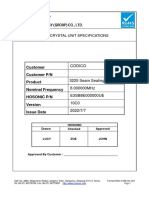 SMD Crystal Unit Specifications: Customer Customer P/N Product Nominal Frequency Hosonic P/N Issue Date