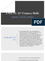 Unit Iv Lesson 9 Digital Literacy