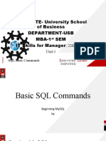 SQL MySQL Commands Basic