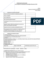 Formular de Aplicaţie Caen 2023