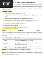 Working With Pandas Notes