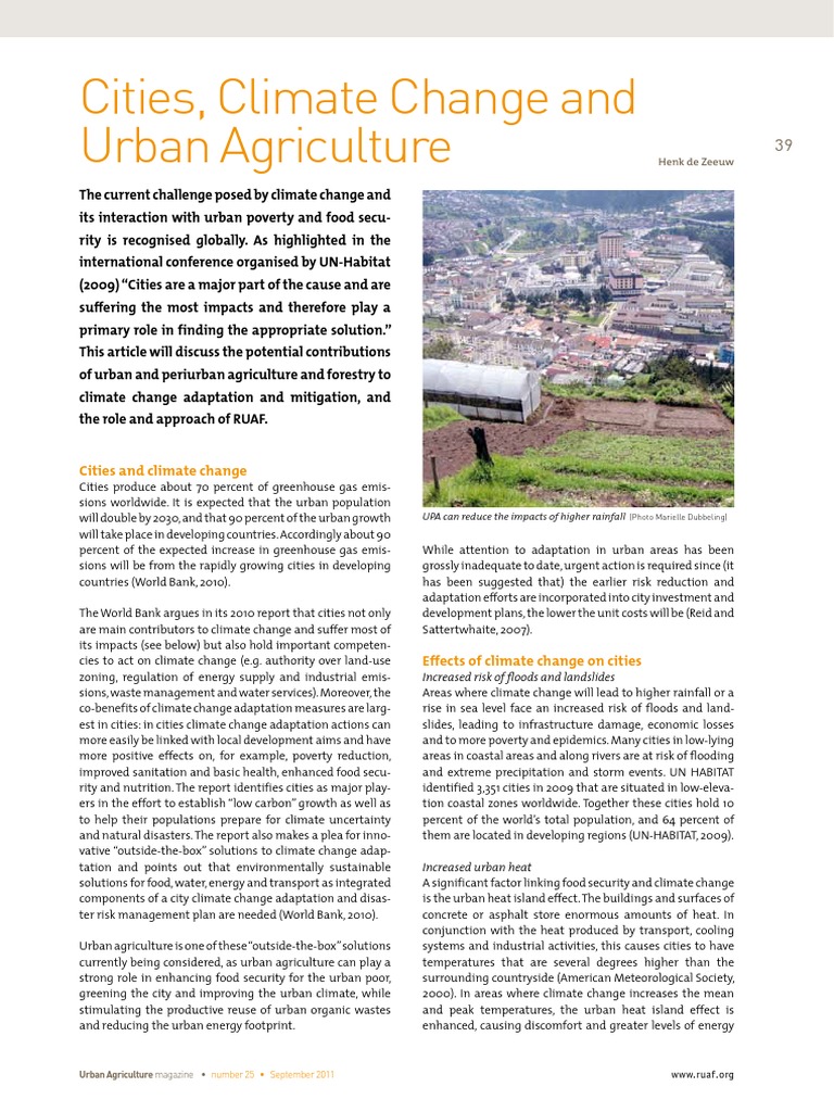 Visual Reference: Cities Climate Change And Urban Agriculture Pdf