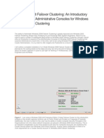 Windows 2008 Failover Clustering - An Introductory Review of The Administrative Consoles For Windows 2008 Failover Clustering