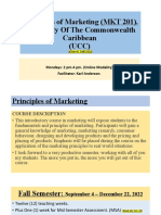 UCC. Principles of Marketing (MKT 201) Fall 2022. Unit #1.