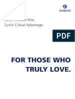 Buku Panduan Polis Zurich Critical Advantage