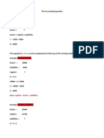 Working Paper - Accounting Equation and Double Entry