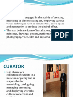 Week 7 Lesson 5 Role of Managers, Curators, Buyers, Collectors, Art Dealers in The Community