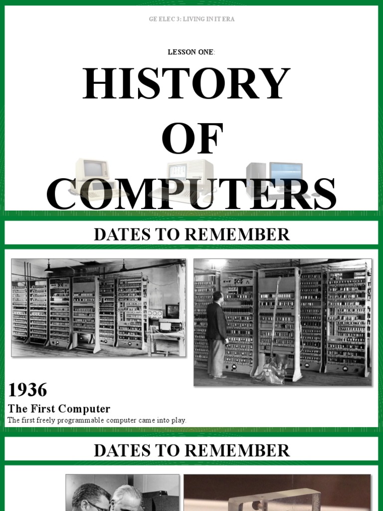 History of Computers: Key Milestones | PDF | Input/Output | Computer ...