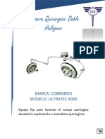 Lámpara Quirúrgica Doble Halógeno: Marca: Cobramex Modelo: Ultratec 6000