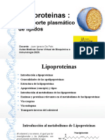Lipoproteínas: transporte plasmático de lípidos
