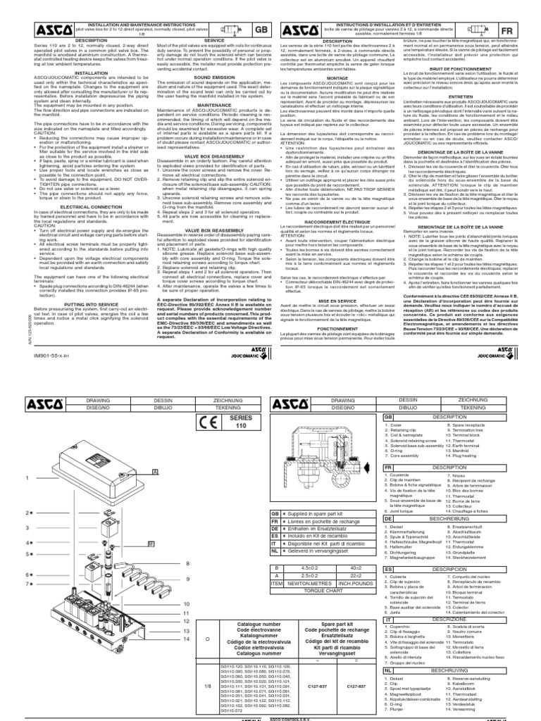 Instructions d'installation et maintenance | PDF | Soupape ...