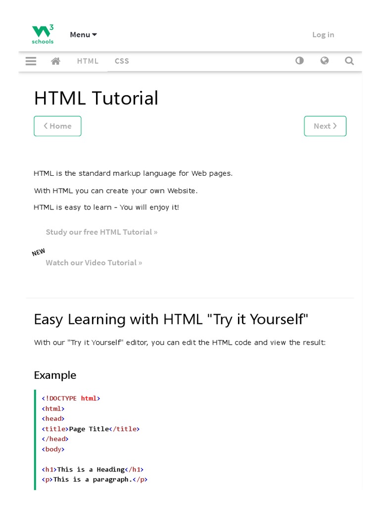 Html tutorial pdf html world wide web