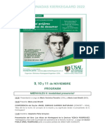 Programa Jornadas Kierkegaard 2022-2