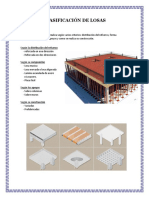 Clasificación de losas según criterios estructurales