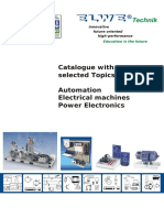 Catalogue With Selected Topics Automation Electrical Machines