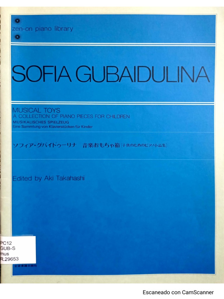 Musical Toys Sofía Gubaidulina. Piano Music PDF