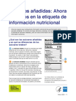 Added Sugars Nutrition Facts Label Spanish