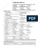 Practice Test 14 Answer Key