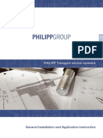 PHILIPP Transport Anchor Systems - General Installation and Application Instruction