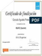 BSAFE - SP - Certificado Del Curso - BSAFE - UNICEF