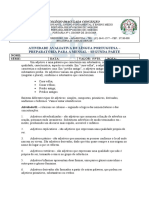 Atividade Avaliativa de Língua Portuguesa - Preparatória para A Mensal - Segunda Parte - Meu Gabarito