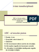 Activitati Transdisciplinare La Clasa I