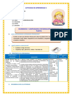 D5 A1 Sesion Escribimos y Comparamos Información Sobre