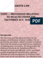 Health, Factories Act