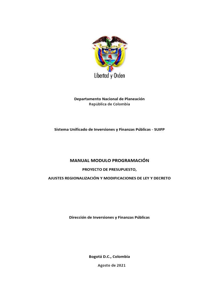 Manual Módulo Programación - Proyecto Presupuesto - Entidades y Modifi ...