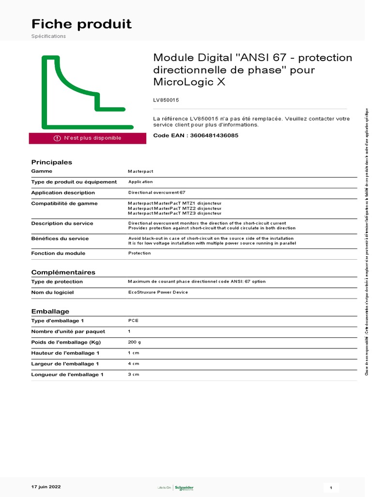 Module ANSI 67 pour Masterpact LV850015 | PDF | Informatique | Informatique