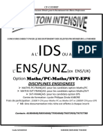 Sujets Corrigés Concours Ids