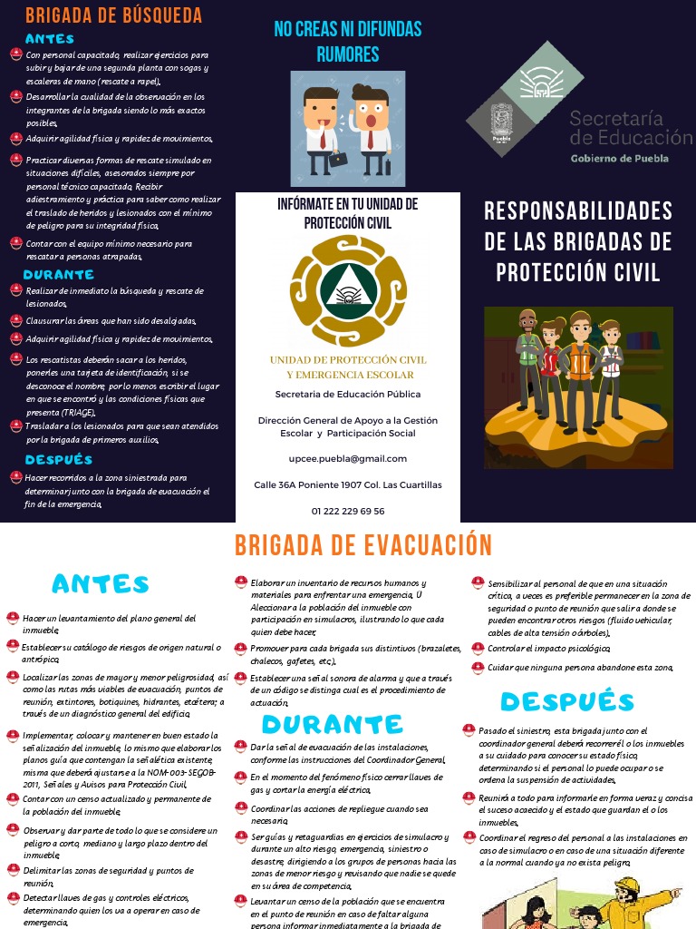 Responsabilidades de Brigadas de Emergencia | PDF | Defensa Civil ...