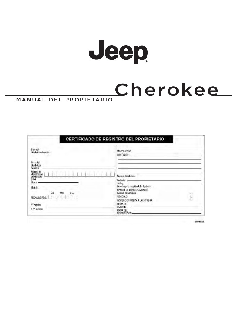 2014 Cherokee Latin America Spanish OM 1st, PDF, Airbag