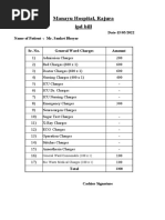 Manayu Hospital Bill