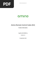 Amino Remote Control Codes EU