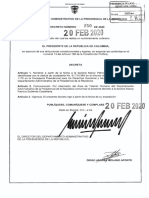 Decreto 250 Del 20 de Febrero de 2020