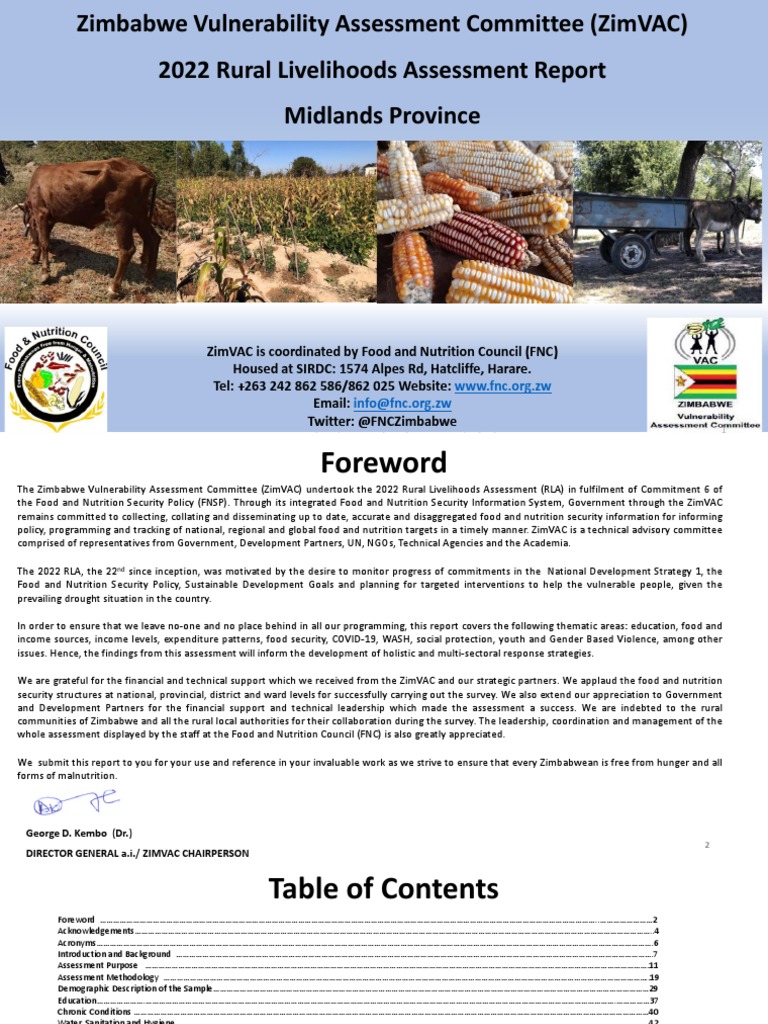 2022 Rural Livelihoods Assessment Report: Insights into Food and ...