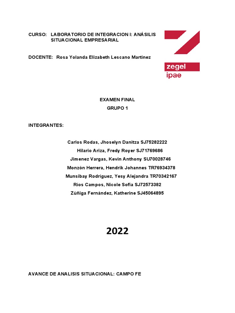 Ef Lab - Equipo 1 - Campo Fe Terminado | PDF