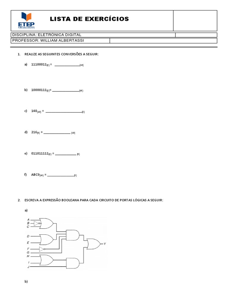 Exercicios Eletronica Digital Pdf
