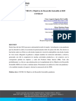 Pandemia Por COVID-19 y Objetivos de Desarrollo Sostenibleal 2020