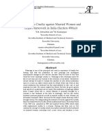 A Study On Cruelty Against Married Women and Legal Framework in India (Section 498 (A) )