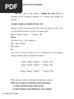 Lec. - 1 - (Linear Eqns.)