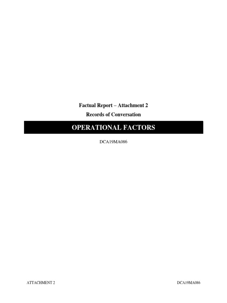 Operations Attachment 2 - Records of Conversation | PDF | Simulation ...