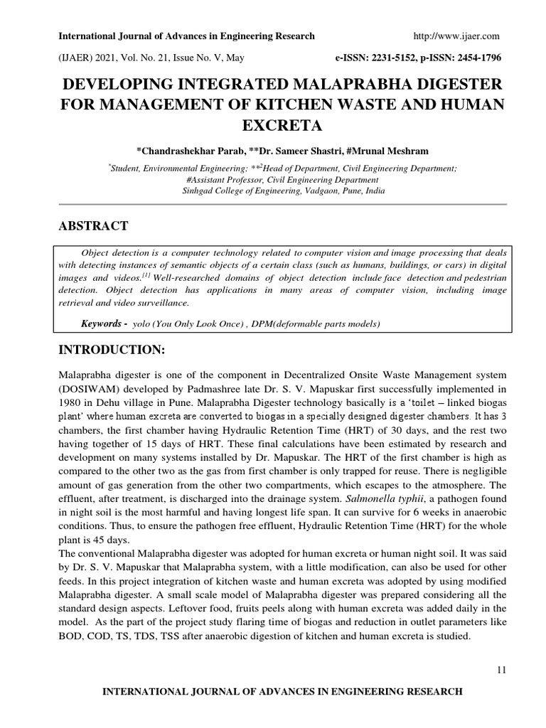 03 Chandrashekhar Parab 01139 | PDF | Anaerobic Digestion | Biogas