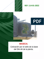 114-01-2022. MASECA. Cotización Por El Sello de La Base Del Silo #4 de La Planta. Enero2022