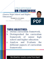 Curriculum Framework Senior High School and Higher Ed